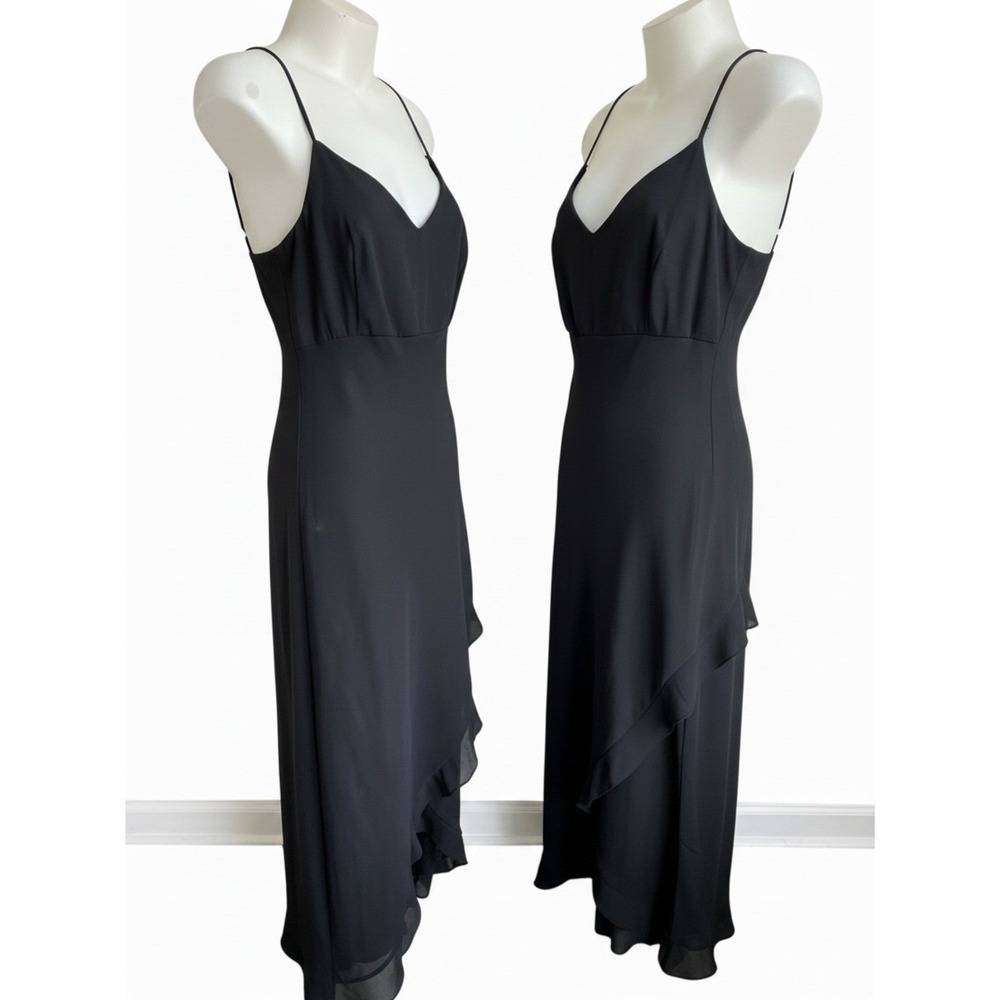 Vtg Alyn Paige Y2K Asymmetric Babydoll Midi Dress Sz 3/4 Fairy Grunge Whimsigoth